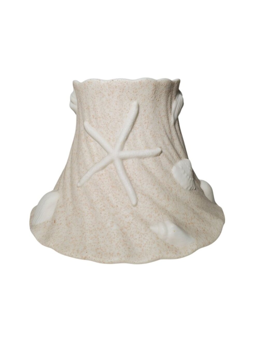 Yankee Candle Seashell Starfish Porcelain Shade Topper Beige Nautical Coastal